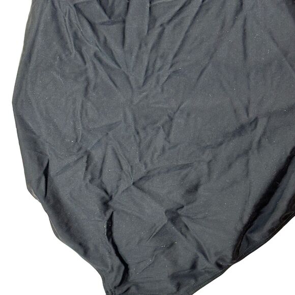 Kimi & Kai Halter Maternity Ruched Bodice One Piece Swimsuit Black Women M NWOT - Picture 7 of 10